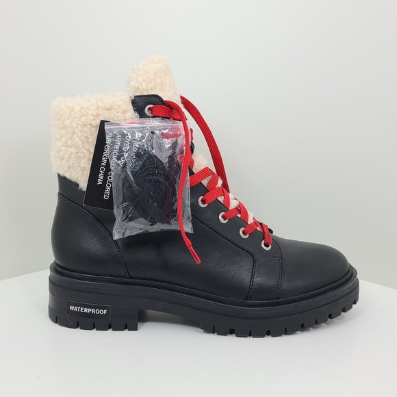 Kenneth Cole Rhode Lace Up Boot Cozy Waterproof - NEW - Picture 2 of 9